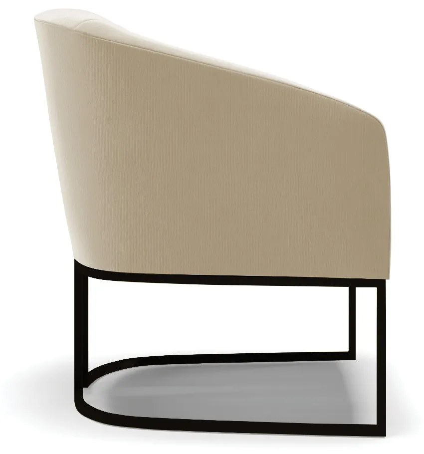 Poltrona Decorativa Industrial Preto Kit 2 Stella Suede D03 - D'Rossi - Marrom Rato