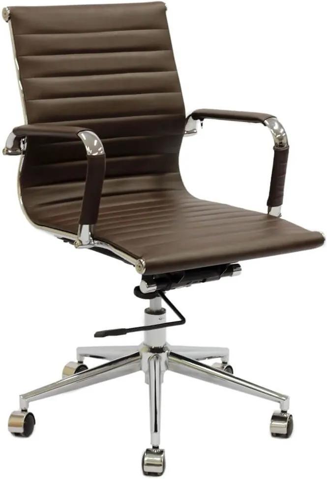 Cadeira Office Eames Diretor com Braço, Rodízio e Sistema Relax Café