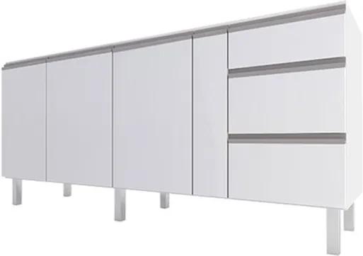 Gabinete para Cozinha 180cm Aço Gaia Flat Branco 175,2x91,2x52cm - Cozimax - Cozimax