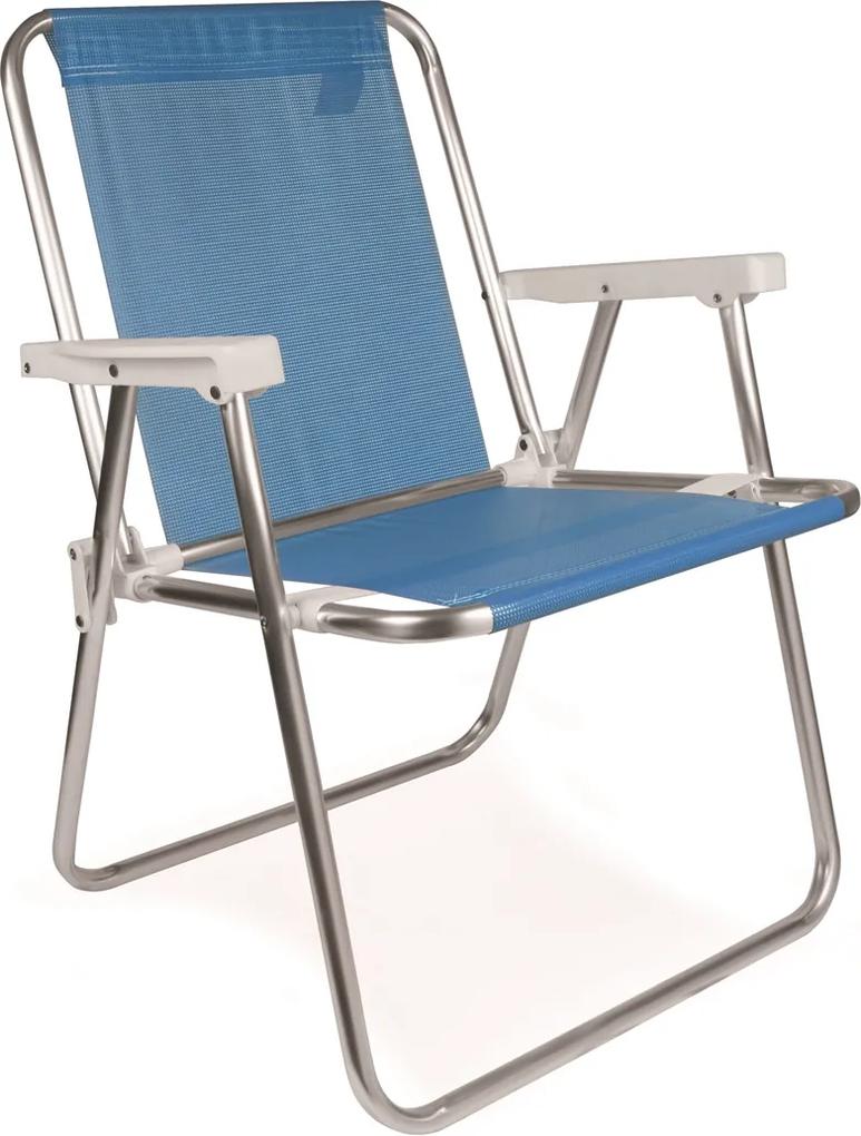Cadeira Alta Alumínio Azul Royal 2274 Mor