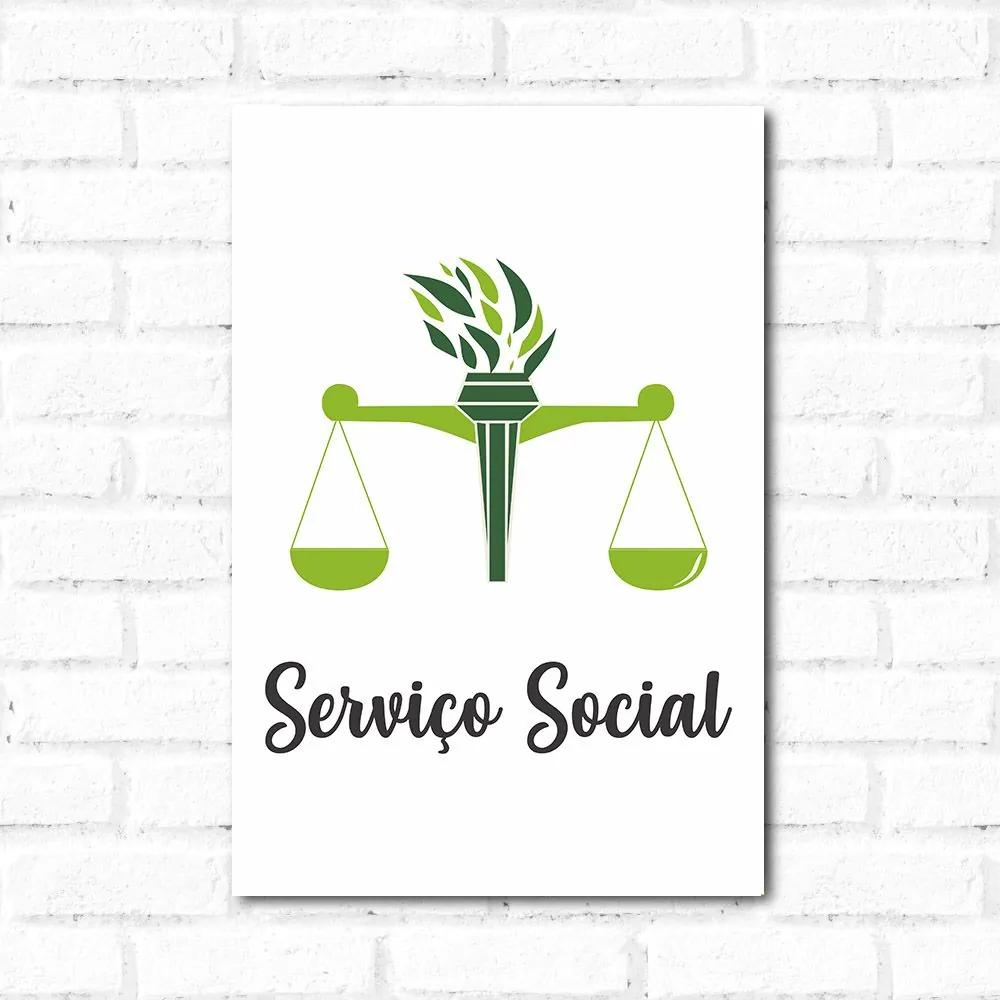 Placa Decorativa Serviço Social