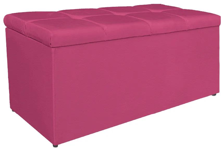 Calçadeira Estofada Manchester 90 cm Solteiro Corano Pink - ADJ Decor