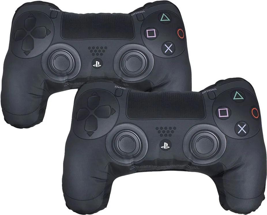 Kit 2 Almofada Formato Controle de Videogame Playstation PS4
