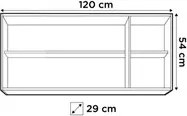 Armário Aéreo Honduras 03 Portas 120cm Branco/Preto - Lumil Móveis