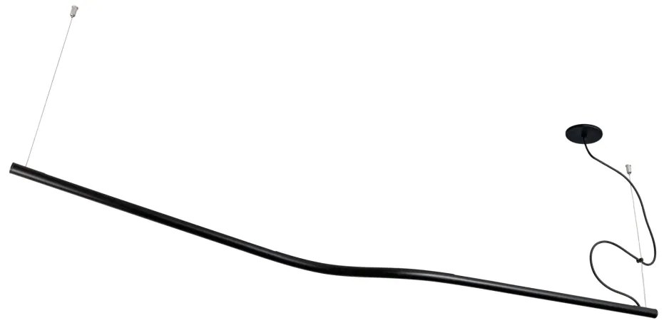 Pendente Fio Ø2,2X31X160Cm Led 20W Canopla Porta Driver Por Waldir Jun... (AV-M - Avelã Metálico, 4000k, 110v)