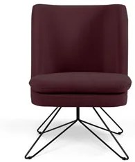 Kit 2 Poltronas Decorativas Base Orby Pérsia Suede C-278 Marsala - Dom