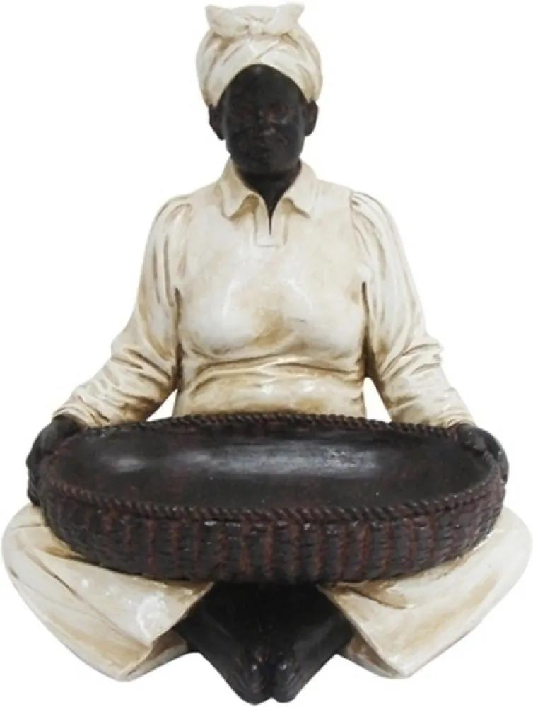 escultura africana O ESCRAVO resina 80cm Ilunato NA0596