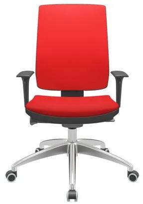 Cadeira Office Brizza Soft Aero Vermelho Autocompensador Base Aluminio 120cm - 63905 Sun House
