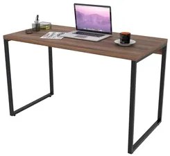 Mesa de Escritório Office 120cm Estilo Industrial Prisma C08 Nogal - M