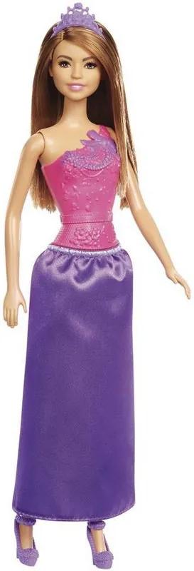 Boneca Barbie Princesa Básica Morena - Rosa e Roxo - Mattel