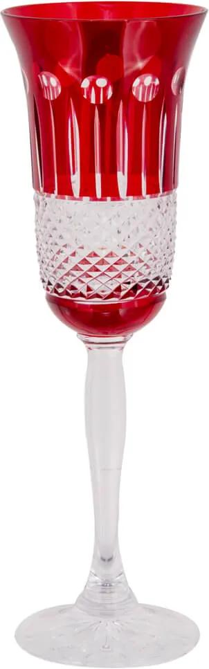 Taça de Cristal Lodz para Champanhe II de 150 ml - Rubi Scarlet