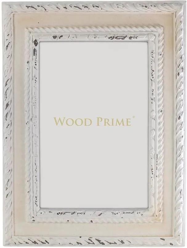Porta-Retrato Resina 10x15 Branco  - Wood Prime 33513