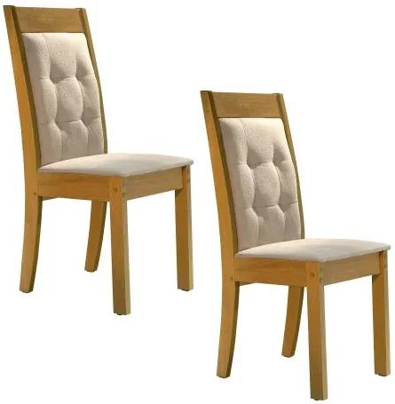 Conjunto 2 Cadeiras Estofadas MDF Rubi Cel Móveis
