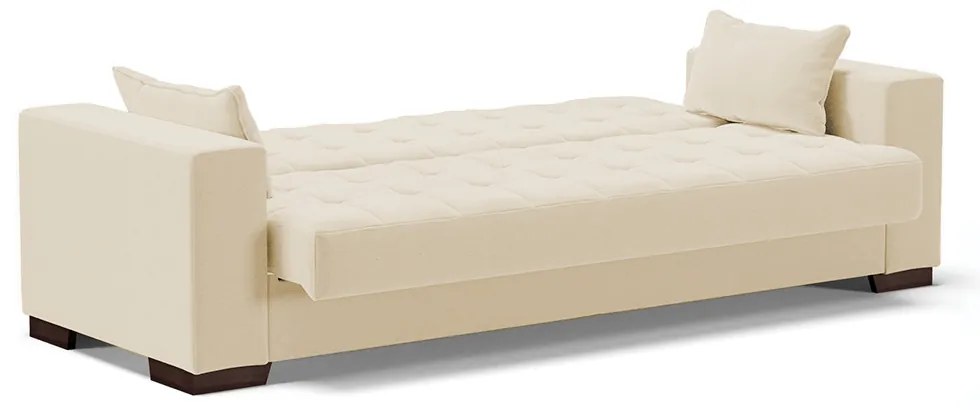 Sofá Cama Casal 3 Lugares 210cm Lisboa Linho  D03 - D'Rossi - A19 Bege