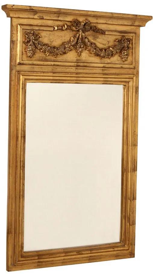 Espelho Decorativo Clássico Argentre de Parede com Moldura de Madeira Dourada