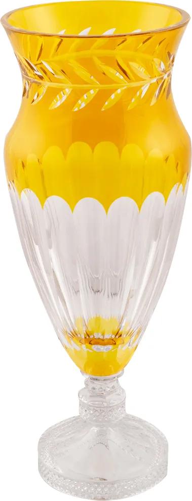 Vaso de Cristal Amarelo