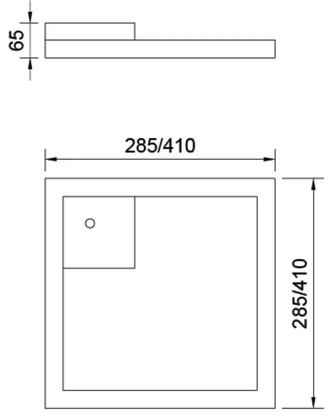 Plafon Poly 41X41Cm Led 32,8W Bivolt | Usina 19260/41 (MT-M - Mate Metálico, 3000k)