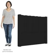 Cabeceira Casal Cama Box 140cm Claire Z04 Veludo Preto - Mpozenato