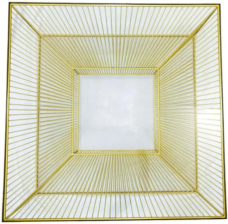 Mesa em Ferro Dourado com Tampo em Vidro - 39x80cm