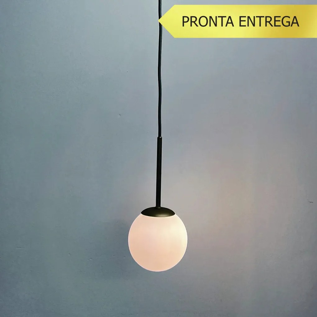 Pendente Bubble Globo Ø12Cm Alumínio 1Xg9 - Qimporta Pd2318 (CHAMPANHE, FOSCO)