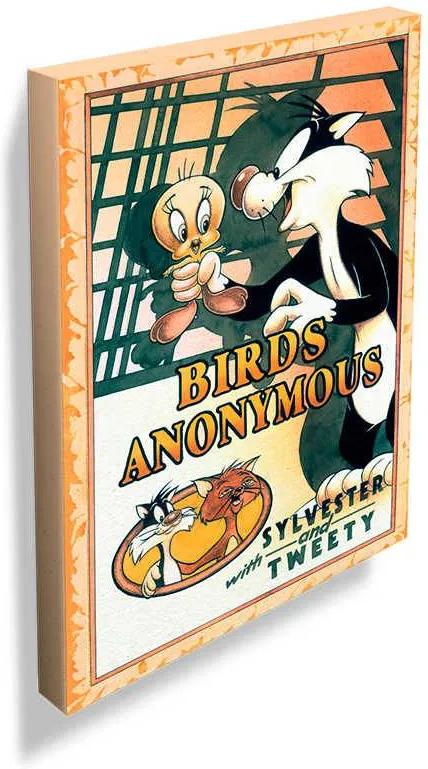 Tela Looney Sylvester And Tweety Birds Anonymus Movie Poster Colorido