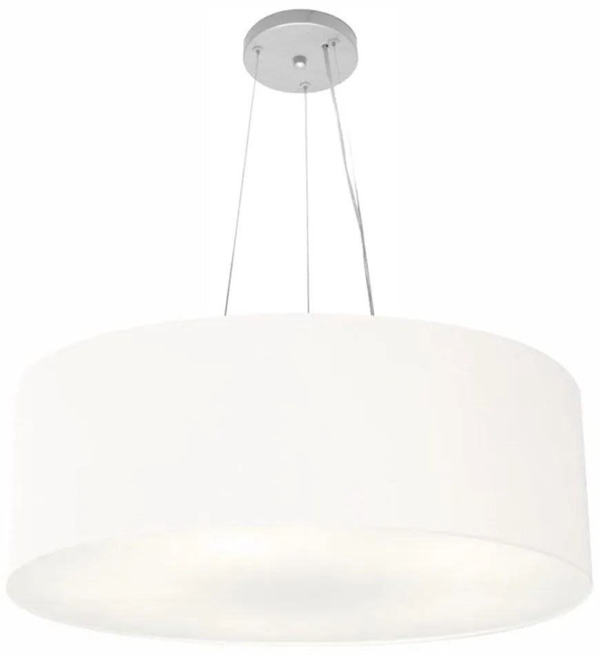 Lustre Pendente Cilíndrico Vivare Md-4010 Cúpula em Tecido 60x21cm - Bivolt