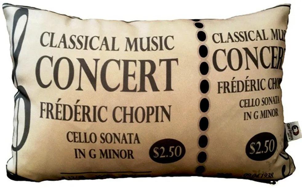 Capa de Almofada Classical Music Concert 25x35cm Cosi Dimora