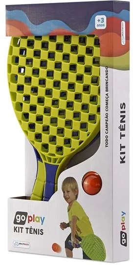 Go Play Kit Tênis com 2 Raquetes e Bolinha Indicado para +3 Anos Multikids - BR949 BR949