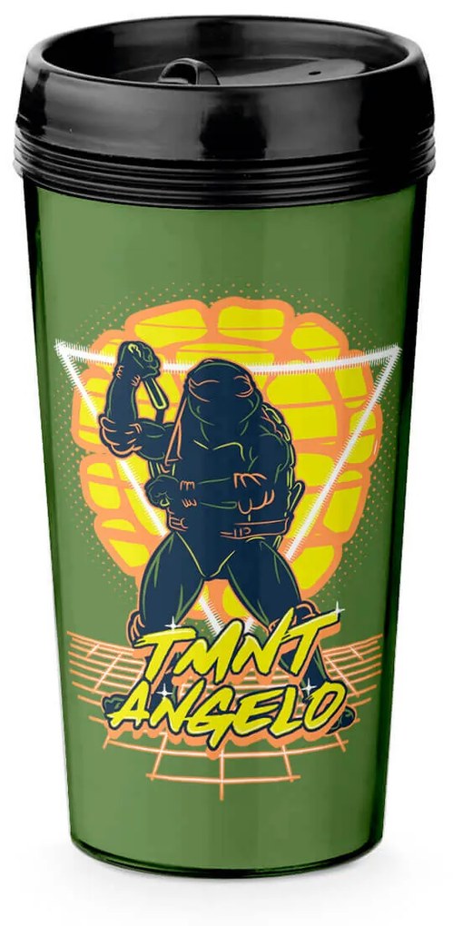 Copo Viagem 520ml Tartarugas Ninja Michelangelo