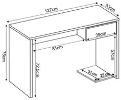 Mesa de Escritório Para Computador Noronha M09 Preto - Mpozenato