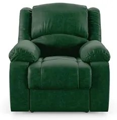 Poltrona do Papai Reclinável Pietra Power Touch Massagem FH9 PU Verde