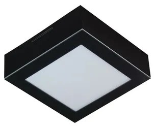 Plafon Led Sobrepor Quadrado 25W Preto Valencia - LED BRANCO FRIO (6500K)