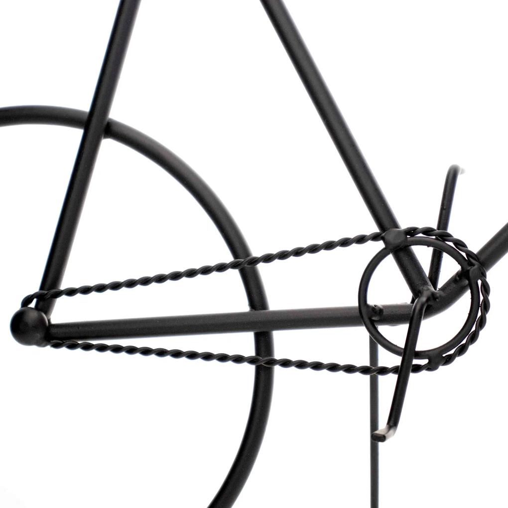 Escultura Decorativa Bicicleta em Metal Preto 32x50x9 cm - D'Rossi
