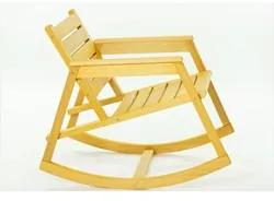 Cadeira de Balanço Janis Stain Amarelo - Mão & Formão