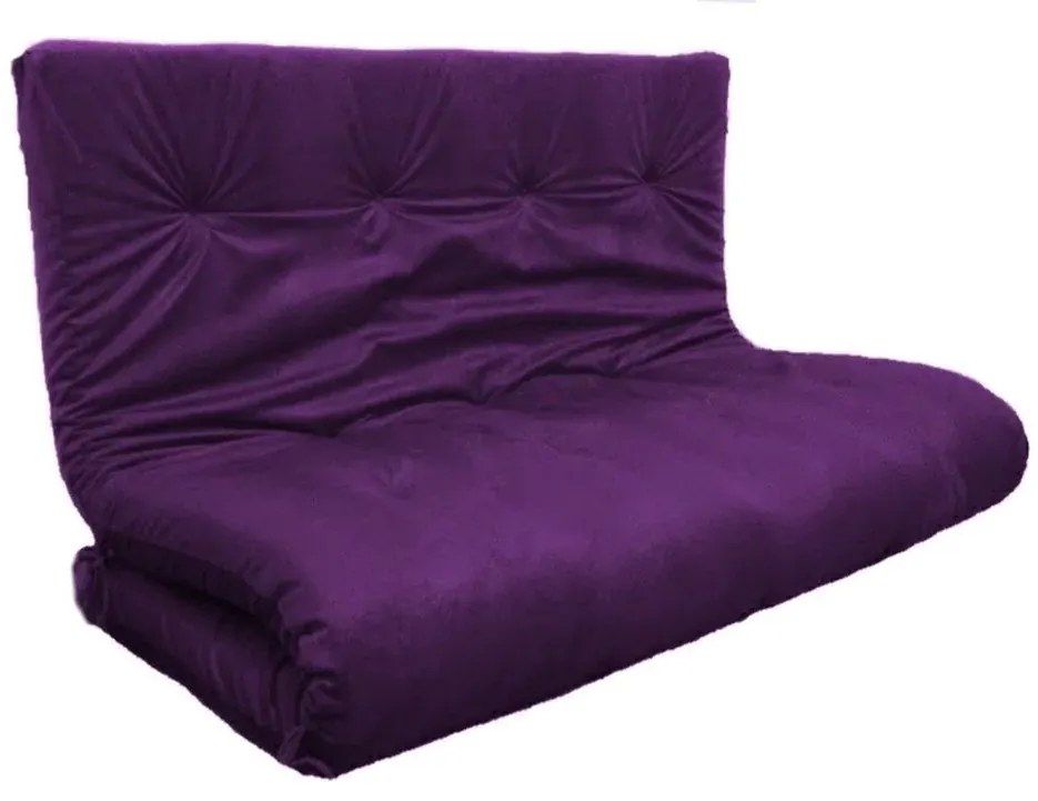 Colchonete Futon Dobravel Enrolavel 180X110X13Cm Orthovida (Roxo)