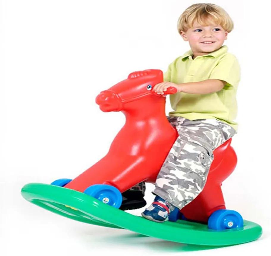 Cavalinho Balanço e Andador com Som Vermelho Alpha Brinquedos