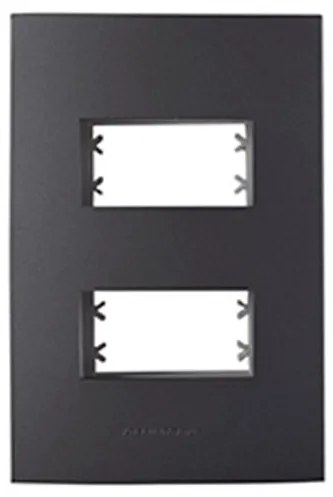 Placa 4x2 Suporte 2 Modulos Grafite Inova Pro Class