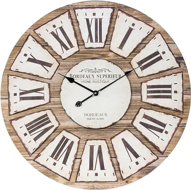 Relógio de Madeira Bordeaux Oldway - 80x2 cm