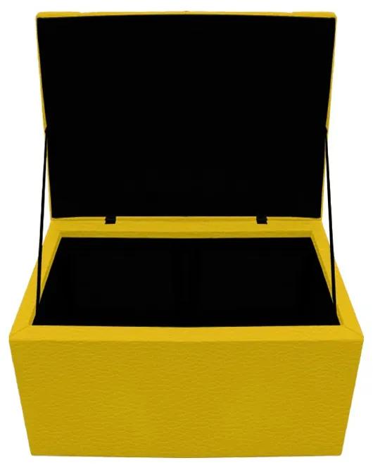 Calçadeira Copenhague 100 cm Solteiro Corano Amarelo - ADJ Decor