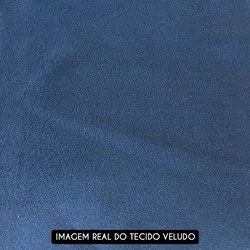 Sofá Retrátil Reclinável 3 Lugares 210cm Damy F05 Veludo Azul - Mpozen