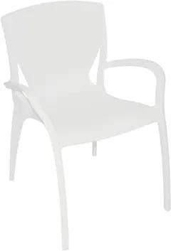 Cadeira Clarice com braços branca Tramontina
