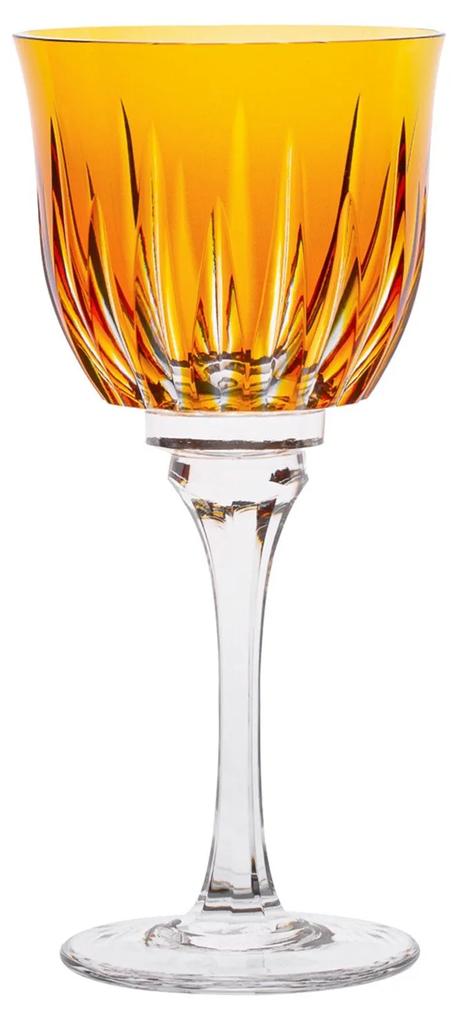 Taça de Cristal Lapidado p/ Vinho Tinto 25 - Amarelo - 66
