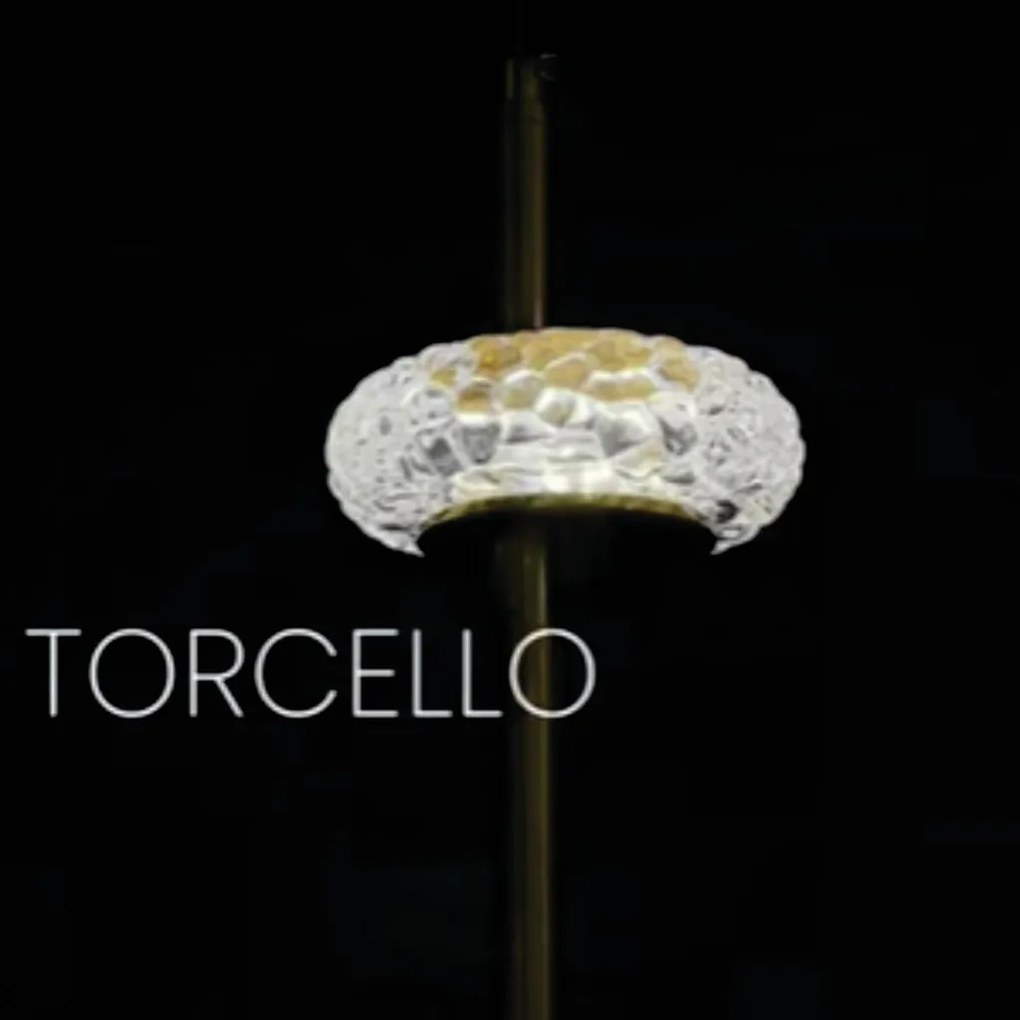 Pendente Torcello Vertical Ø15X60Cm Led 9W 3000K Bivolt Dourado Polído...