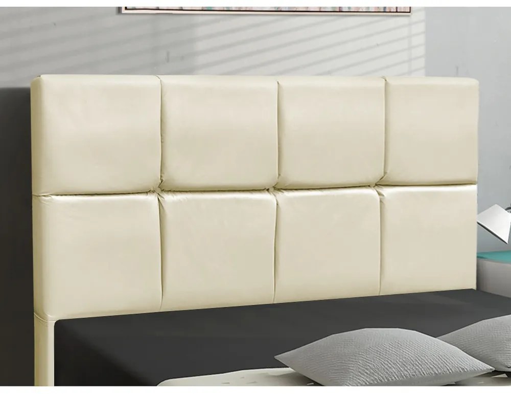 Cabeceira Roma para Cama Box Casal 140 cm Corino - D'Rossi - Bege