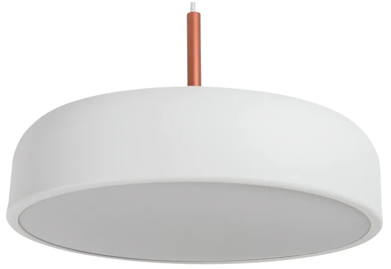 Pendente Bis Ø30X13Cm 2Xe27 Com Difusor Convexo / Haste De 15Cm | Usin... (ORN-M - Ouro Novo Metálico)