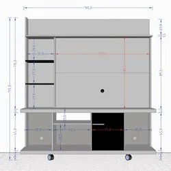 Estante Home Theater Para TV Até 47 Pol. Taurus Cinamomo/Off White/Rip