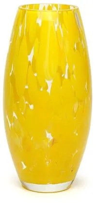 Vaso Oliva P Cacos Amarelo Murano Cristais Cadoro