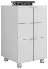 Gaveteiro Office 3 Gavetas Cubic Branco Texturizado - Caemmun