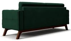 Sofá 150 cm 2 Lugares Sandero C-303 Veludo Verde - Domi