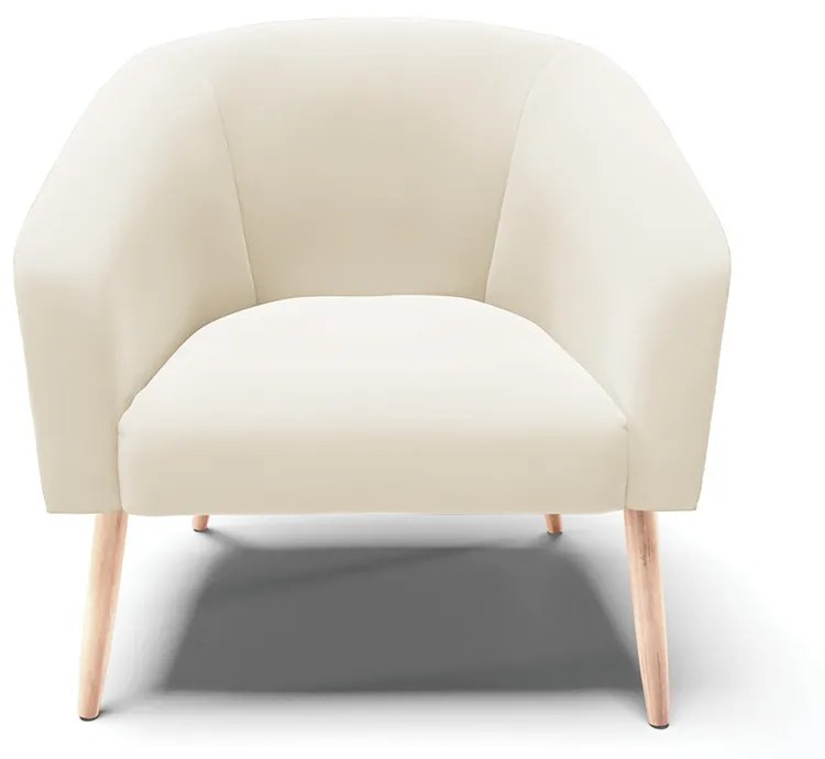Poltrona Decorativa Pé Palito Natural Kit 2 Stella Veludo D03 - D'Rossi - Bege